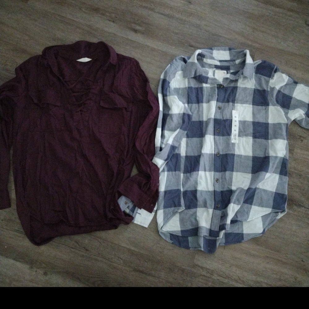 Two long sleeve shirts